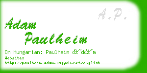 adam paulheim business card
